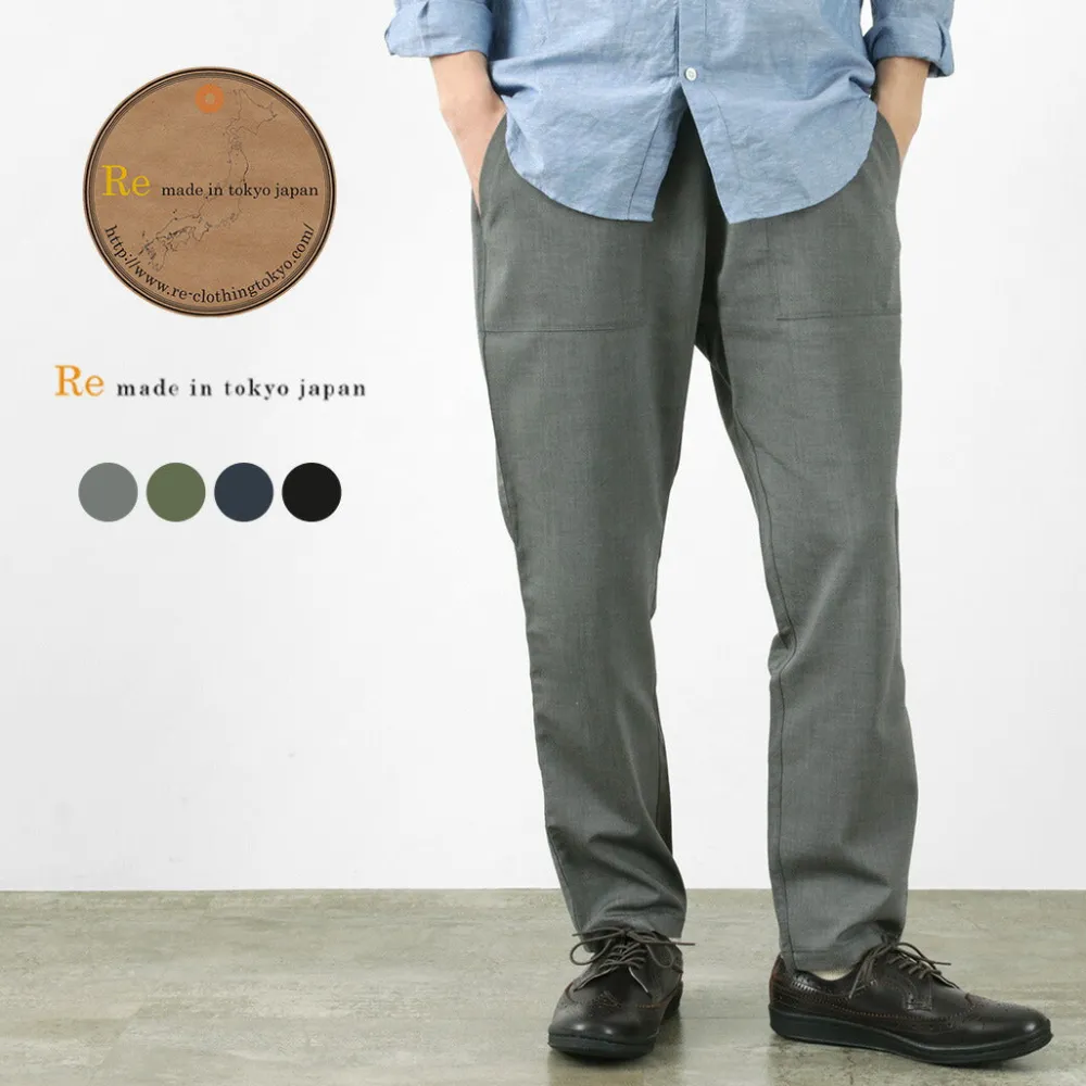 RE MADE IN TOKYO JAPAN Trousers^/ High Twist Tro Dress Easy Slacks