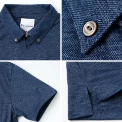 RE MADE IN TOKYO JAPAN T-Shirts^/ Indigo Kanoko Button Down Skipper BD Skipper