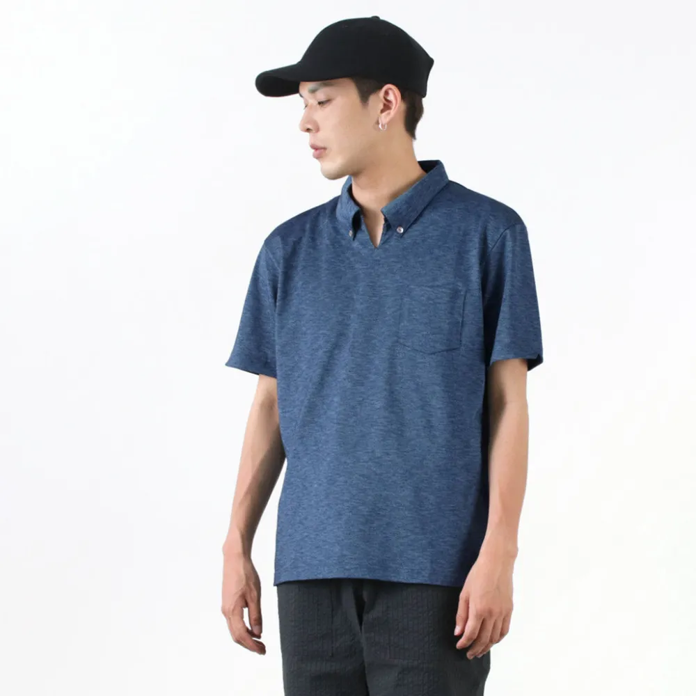 RE MADE IN TOKYO JAPAN T-Shirts^/ Indigo Kanoko Button Down Skipper BD Skipper