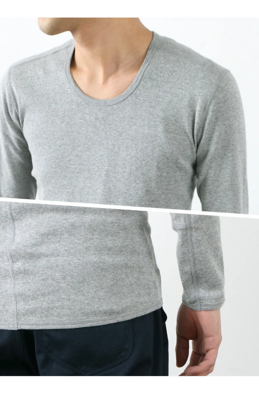 RE MADE IN TOKYO JAPAN T-Shirts^/ Long Sleeve Perfect Innerwear U Neck