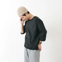 RE MADE IN TOKYO JAPAN Shirts^/ Linen Canvas Button Basque / 7 Minute Sleeve