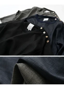 RE MADE IN TOKYO JAPAN Shirts^/ Linen Canvas Button Basque / 7 Minute Sleeve