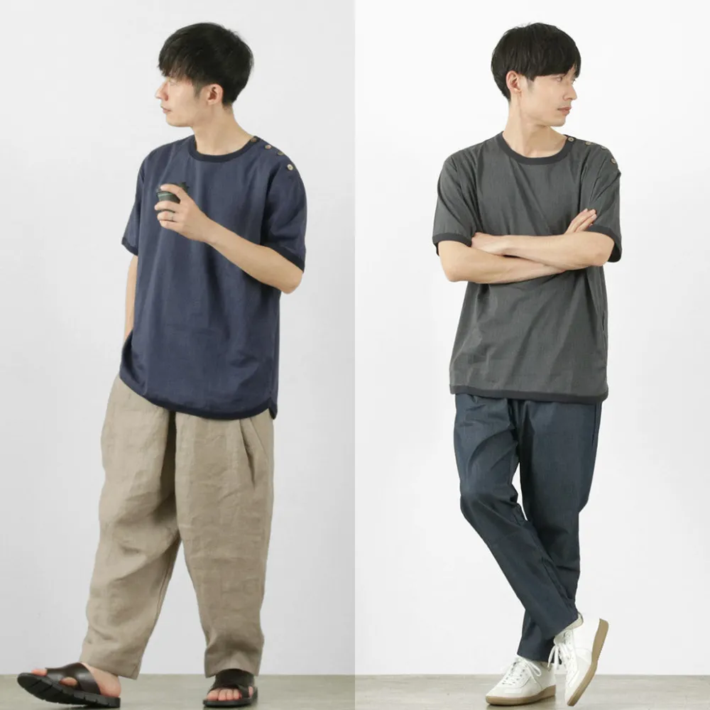 RE MADE IN TOKYO JAPAN T-Shirts^/ Linen Coolmax Button Basque
