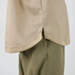 RE MADE IN TOKYO JAPAN T-Shirts^/ Linen Canvas Henry Neck T-Shirt