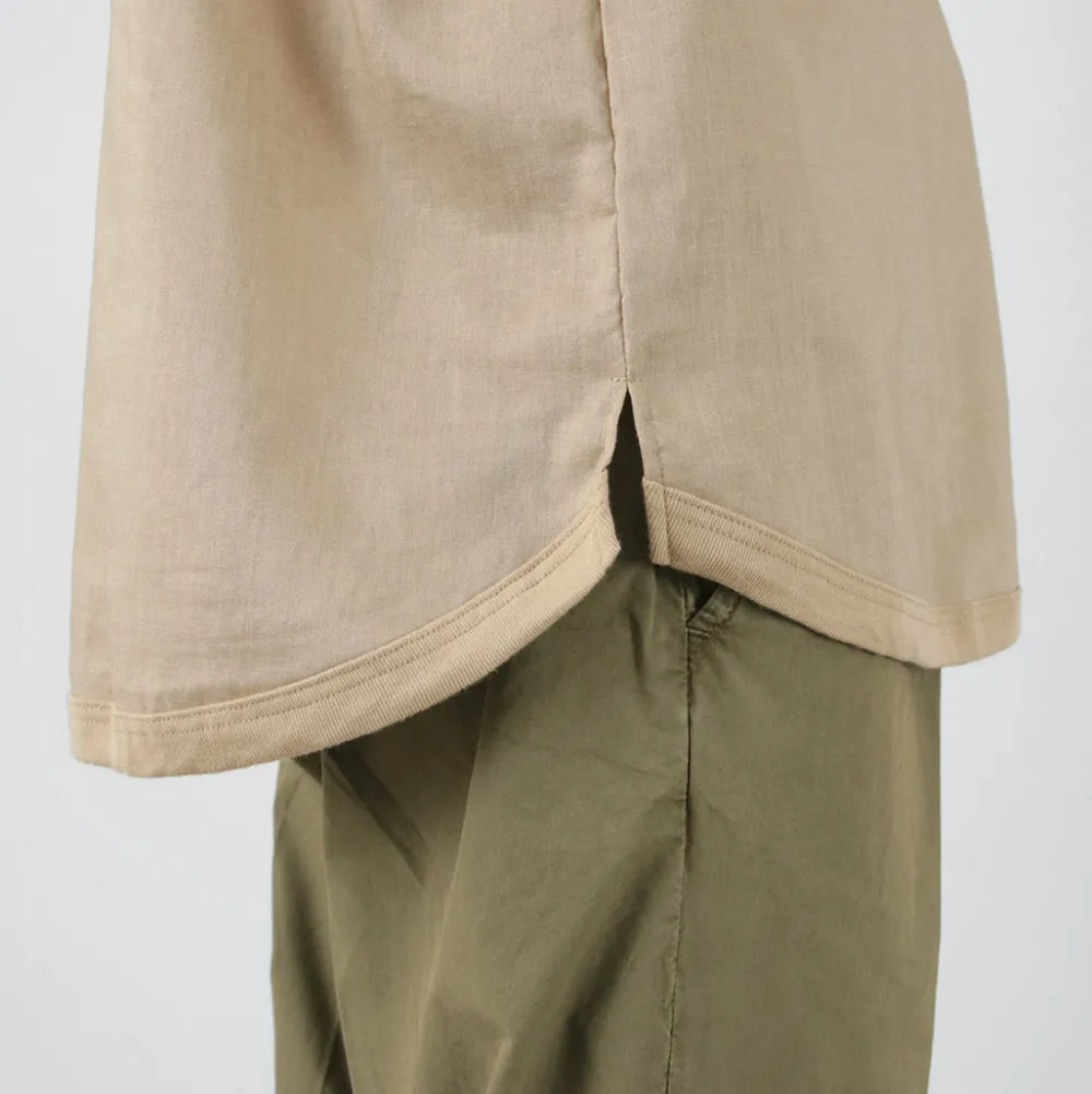 RE MADE IN TOKYO JAPAN T-Shirts^/ Linen Canvas Henry Neck T-Shirt