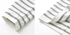 RE MADE IN TOKYO JAPAN T-Shirts^/ Perfect Inner Giza Cotton Striped Crew Neck L/S T-Shirt