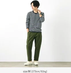 RE MADE IN TOKYO JAPAN T-Shirts^/ Perfect Inner Giza Cotton Striped Crew Neck L/S T-Shirt