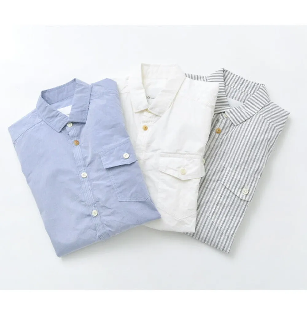 RE MADE IN TOKYO JAPAN Shirts^/ Supima Typewriter Round Hem Shirt