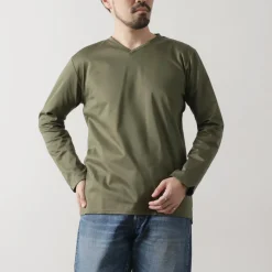 RE MADE IN TOKYO JAPAN T-Shirts^/ Tokyo Made V-Neck Long Sleeve Dress T-Shirt 5721A-CT