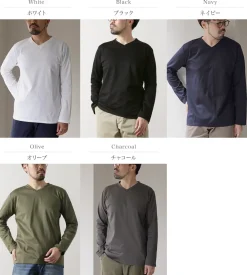 RE MADE IN TOKYO JAPAN T-Shirts^/ Tokyo Made V-Neck Long Sleeve Dress T-Shirt 5721A-CT