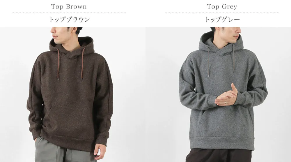 RE MADE IN TOKYO JAPAN Sweatshirts^/ Wool Melton Pullover Hoodie