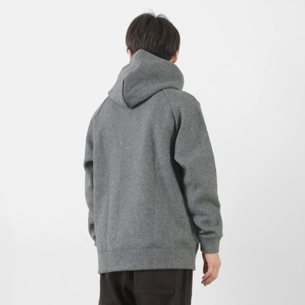 RE MADE IN TOKYO JAPAN Sweatshirts^/ Wool Melton Pullover Hoodie