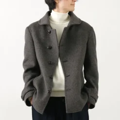 RE MADE IN TOKYO JAPAN Coats^/ Wool Melton Stand Collar Pea Coat