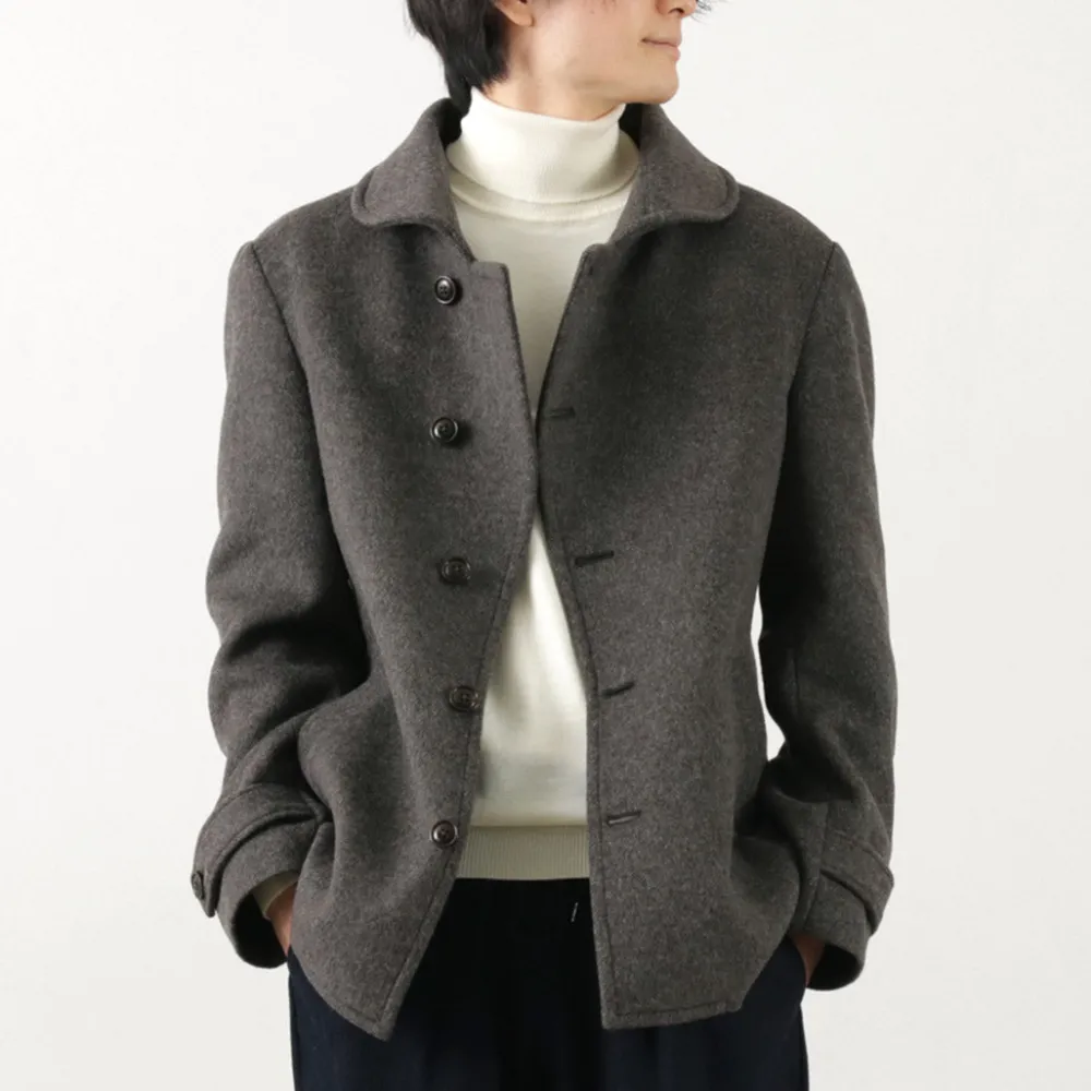 RE MADE IN TOKYO JAPAN Coats^/ Wool Melton Stand Collar Pea Coat