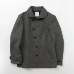 RE MADE IN TOKYO JAPAN Coats^/ Wool Melton Stand Collar Pea Coat