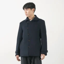 RE MADE IN TOKYO JAPAN Coats^/ Wool Melton Stand Collar Pea Coat