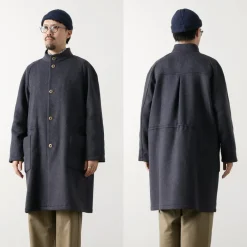 RE MADE IN TOKYO JAPAN Coats^/ Wool Melton Stand Collar Coat