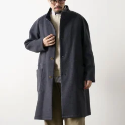 RE MADE IN TOKYO JAPAN Coats^/ Wool Melton Stand Collar Coat