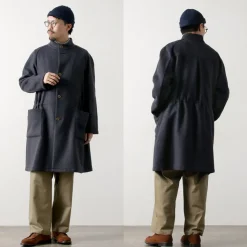 RE MADE IN TOKYO JAPAN Coats^/ Wool Melton Stand Collar Coat