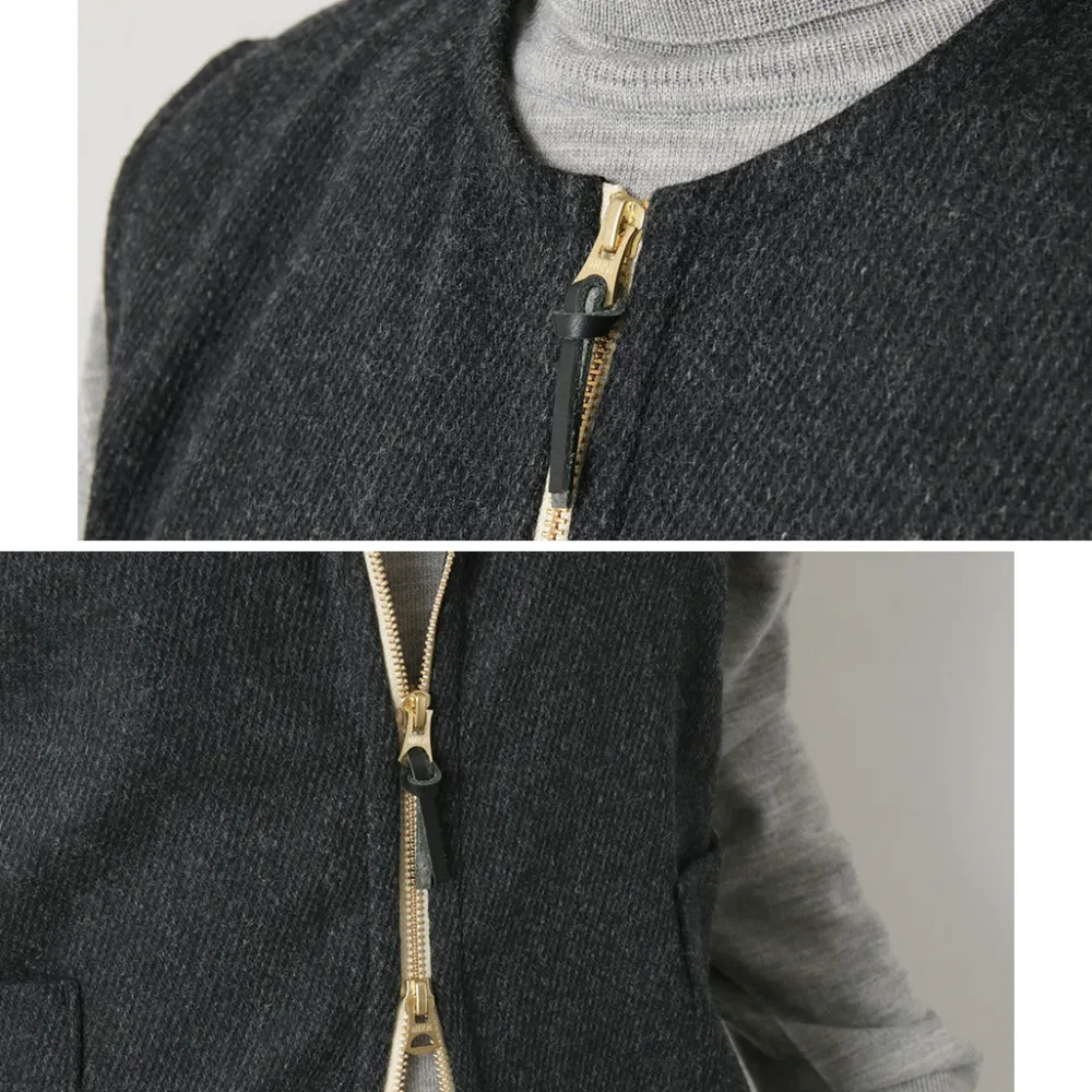 RE MADE IN TOKYO JAPAN Vests^/ Wool Cashmere Kersey Crew Vest