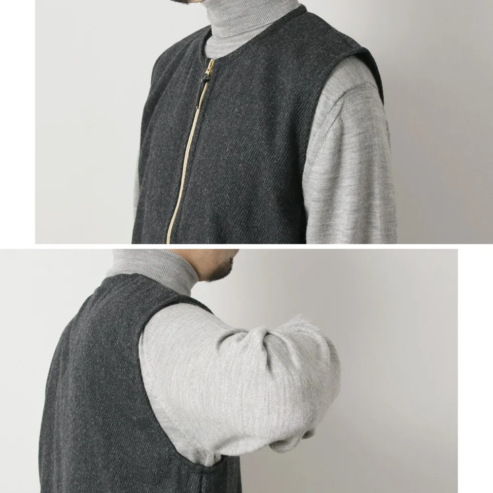 RE MADE IN TOKYO JAPAN Vests^/ Wool Cashmere Kersey Crew Vest