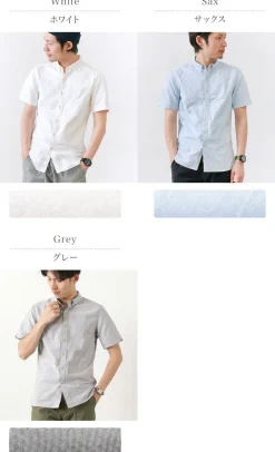 RE MADE IN TOKYO JAPAN Shirts^/ Yellow Stitched Short Sleeve Button Down Shirt