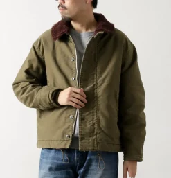 REMI RELIEF Jackets^/ Deck Jacket (Wool Boa) khaki