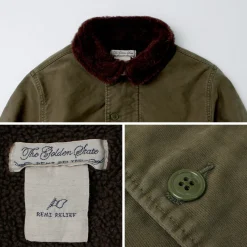 REMI RELIEF Jackets^/ Deck Jacket (Wool Boa) khaki
