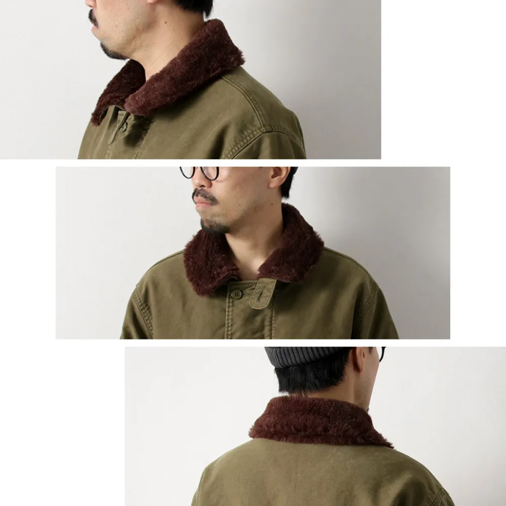 REMI RELIEF Jackets^/ Deck Jacket (Wool Boa) khaki
