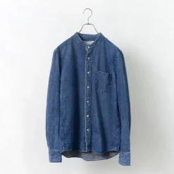 REMI RELIEF Shirts^/ Denim Band Collar Shirt