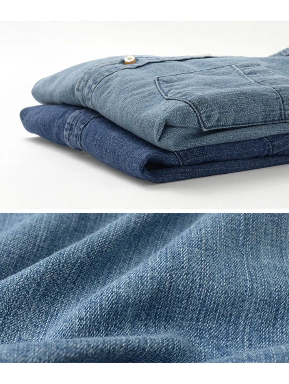 REMI RELIEF Shirts^/ Denim Band Collar Shirt