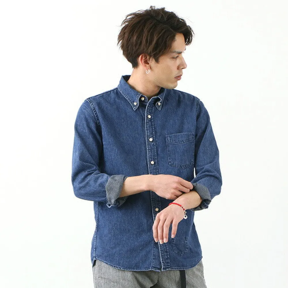 REMI RELIEF Shirts^/ Denim Button Down Shirt