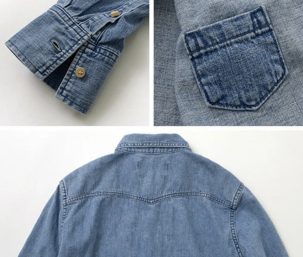 REMI RELIEF Shirts^/ Denim Button Down Shirt