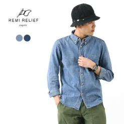 REMI RELIEF Shirts^/ Denim Button Down Shirt