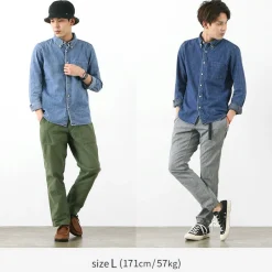 REMI RELIEF Shirts^/ Denim Button Down Shirt