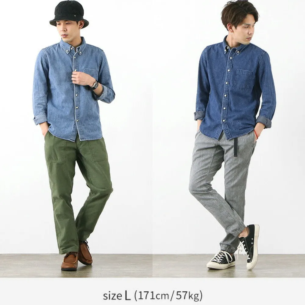 REMI RELIEF Shirts^/ Denim Button Down Shirt