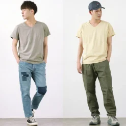 REMI RELIEF T-Shirts^/ LW processed V-neck T-shirt