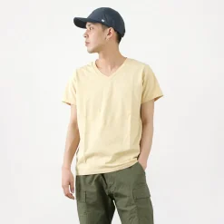 REMI RELIEF T-Shirts^/ LW processed V-neck T-shirt