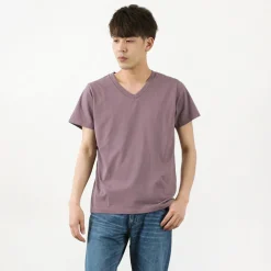 REMI RELIEF T-Shirts^/ LW processed V-neck T-shirt