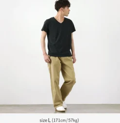 REMI RELIEF T-Shirts^/ LW processed V-neck T-shirt