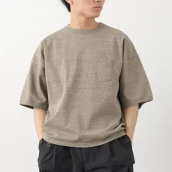 REMI RELIEF T-Shirts^/ Melange jersey short sleeve pocket T-shirt