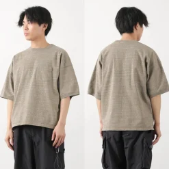 REMI RELIEF T-Shirts^/ Melange jersey short sleeve pocket T-shirt