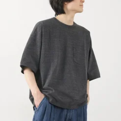 REMI RELIEF T-Shirts^/ Melange jersey short sleeve pocket T-shirt