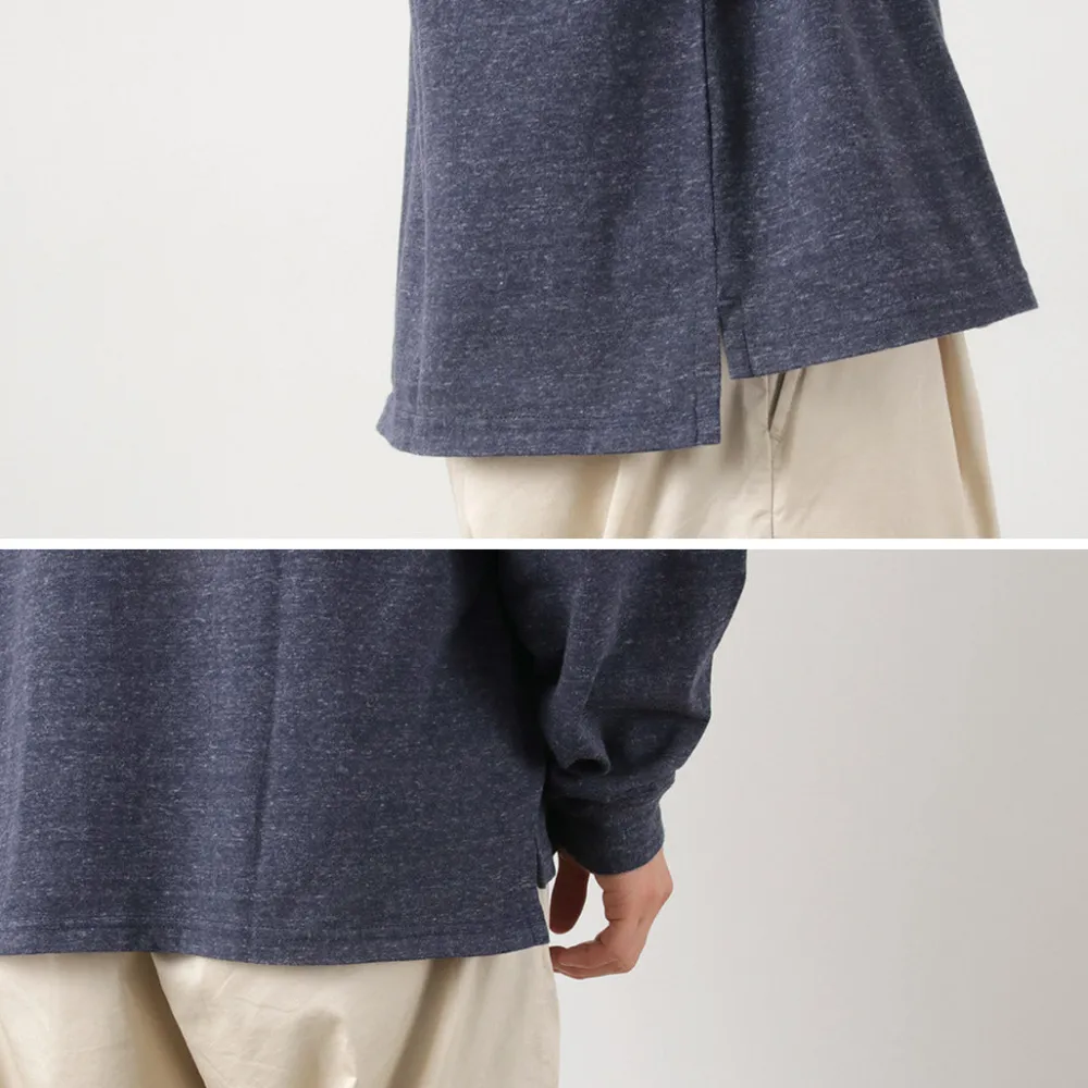 REMI RELIEF T-Shirts^/ Melange jersey long sleeve pocket T-shirt