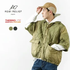 REMI RELIEF Jackets^/ Military Ripstop Short Sleeve Quilted Shirt Jacket