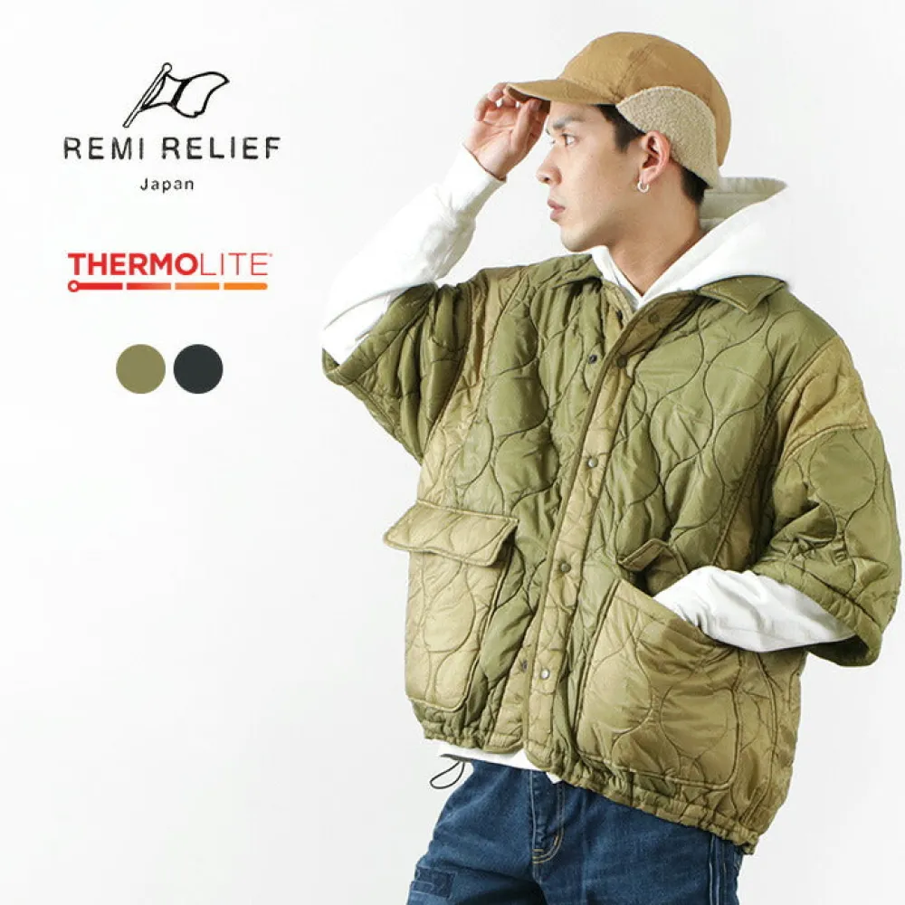 REMI RELIEF Jackets^/ Military Ripstop Short Sleeve Quilted Shirt Jacket