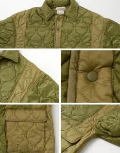 REMI RELIEF Jackets^/ Military Ripstop Short Sleeve Quilted Shirt Jacket