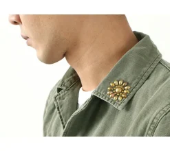 REMI RELIEF Jackets^/ Military Shirt (Flower Studded)
