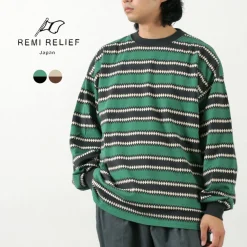 REMI RELIEF T-Shirts^/ Native Striped Long Tee