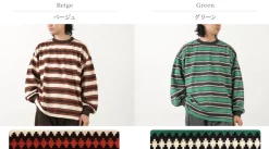 REMI RELIEF T-Shirts^/ Native Striped Long Tee